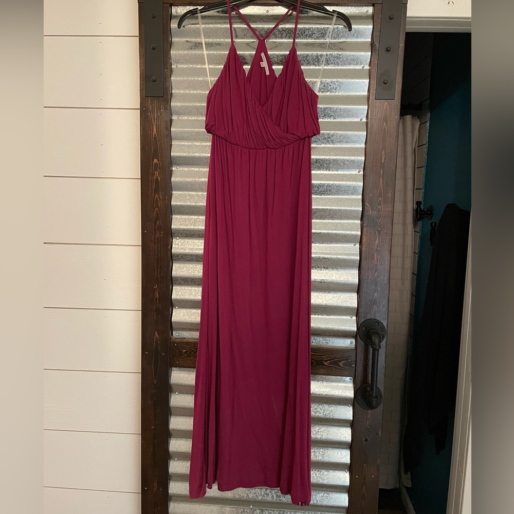 Gap maxi dress maroon beach small